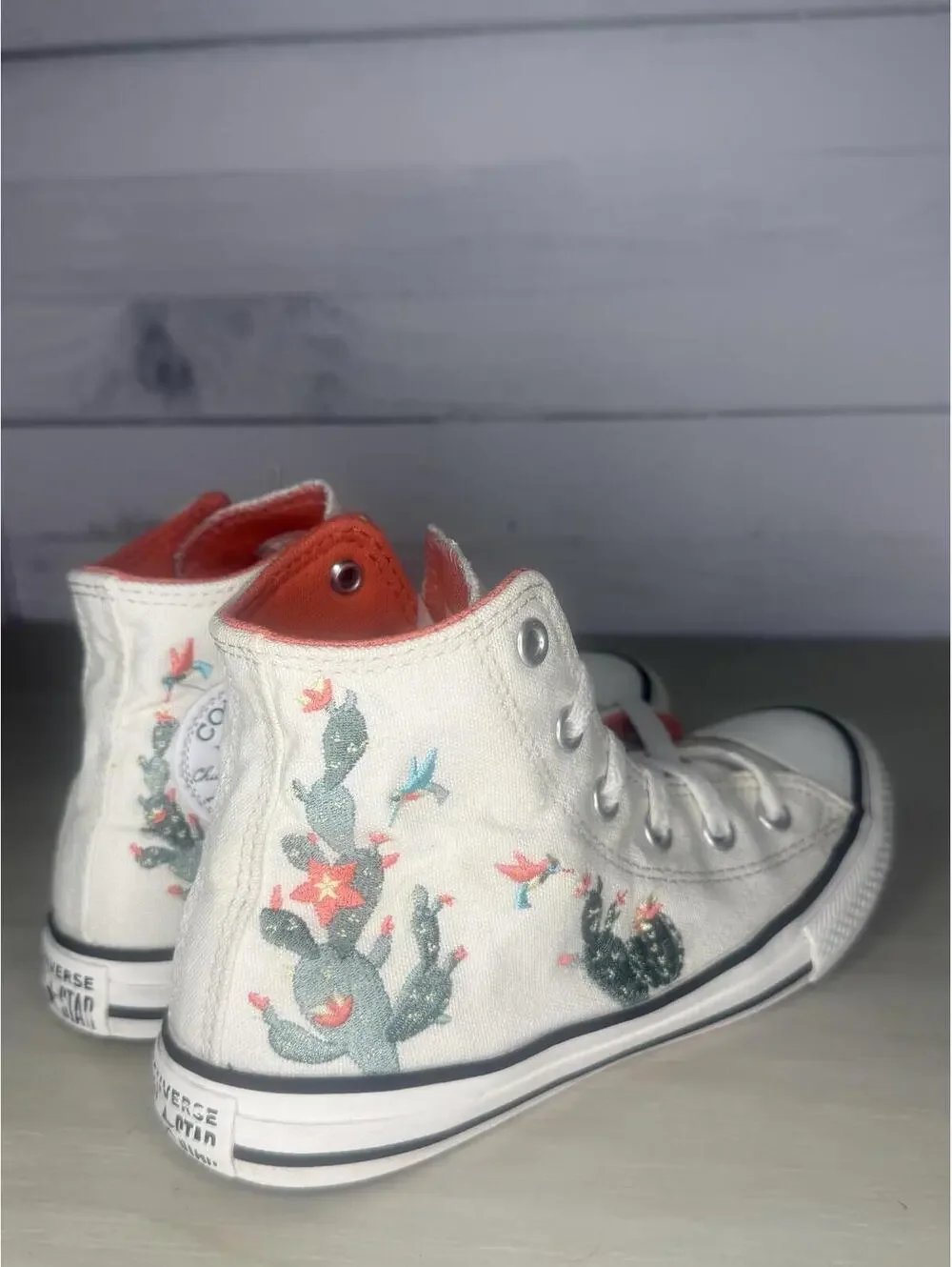 Converse Chuck Taylor All Star Hi Succulents Sneaker Vintage White  Youth 1